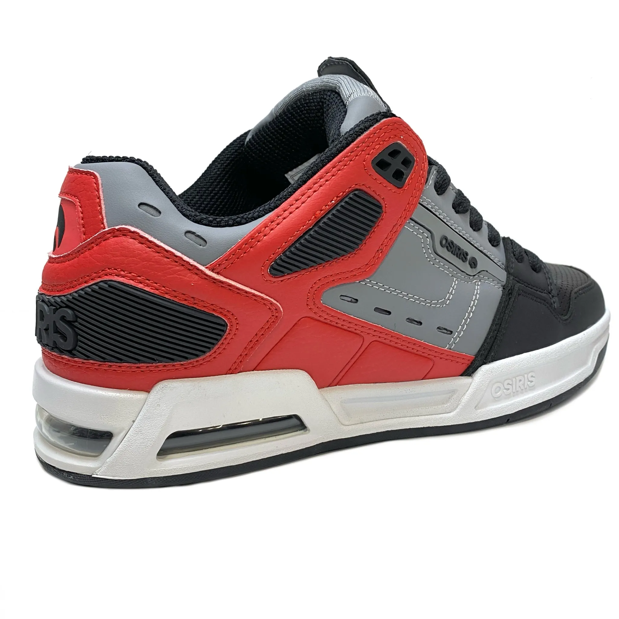 OSIRIS SHOES PERIL GREY RED BLACK TRAINERS