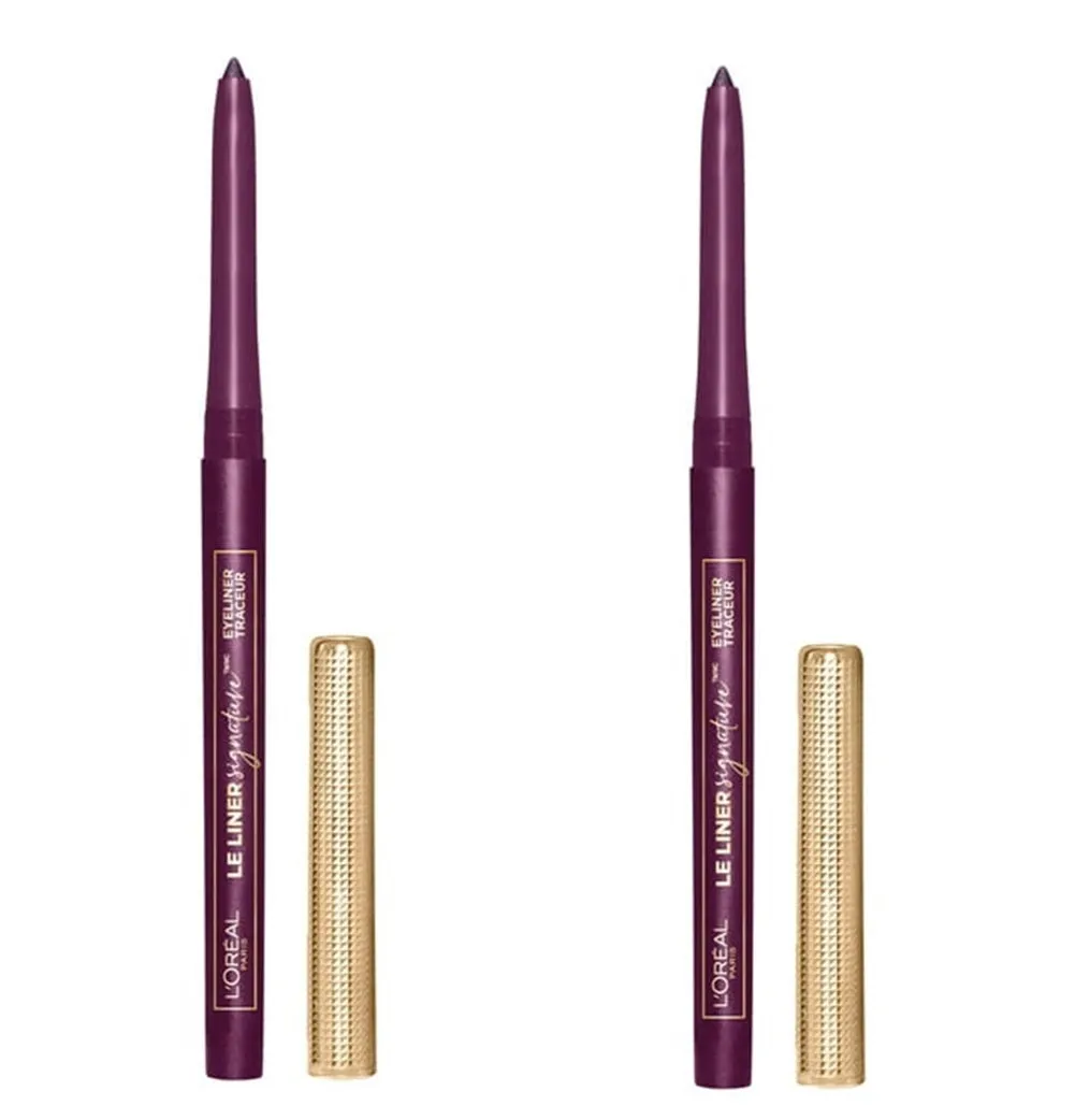 Pack of 2 L'Oreal Le Liner Signature Smooth Glide Mechanical Eyeliner, Violet Wool 755
