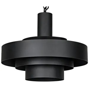 Parlor Pendant, Black Steel