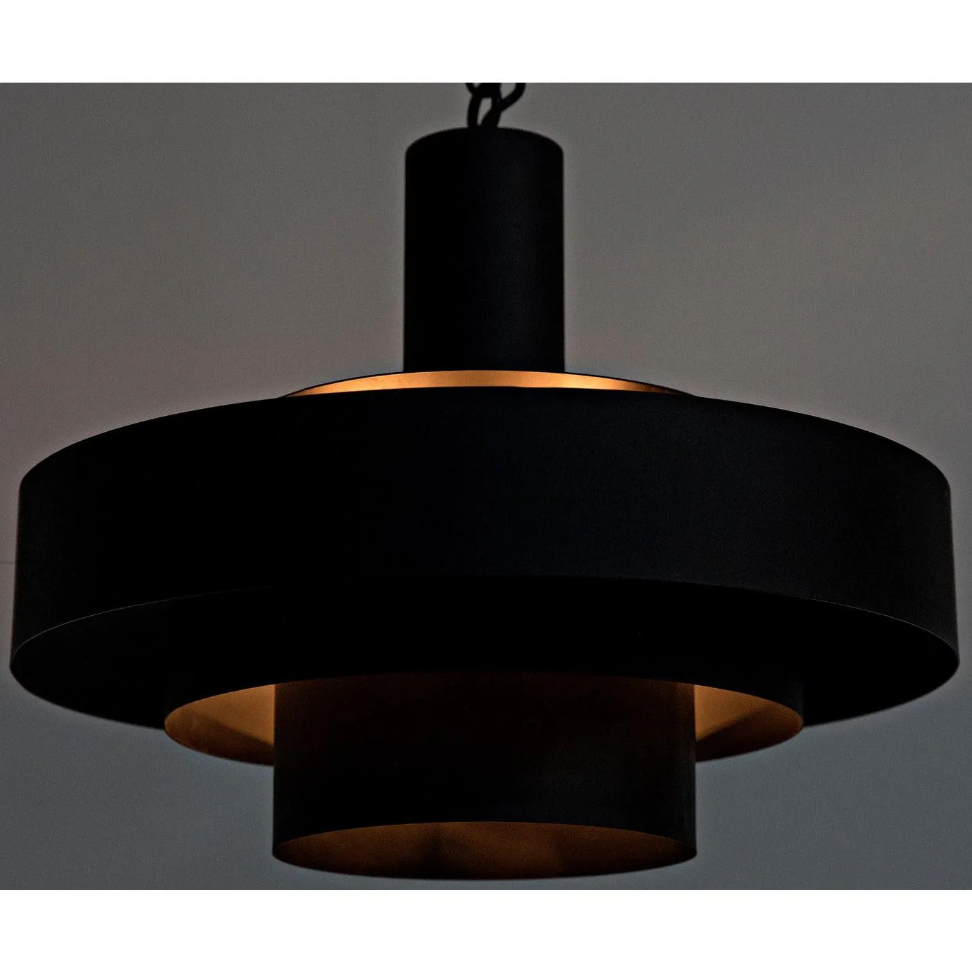 Parlor Pendant, Black Steel