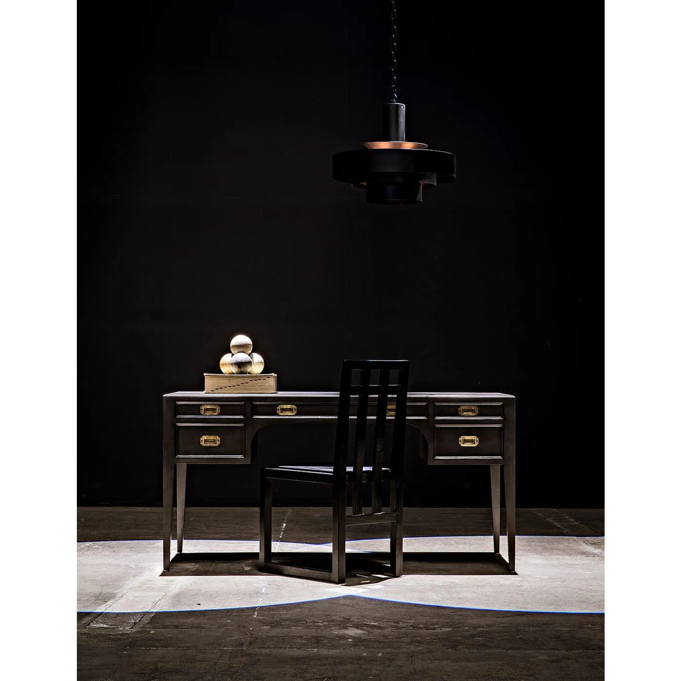 Parlor Pendant, Black Steel