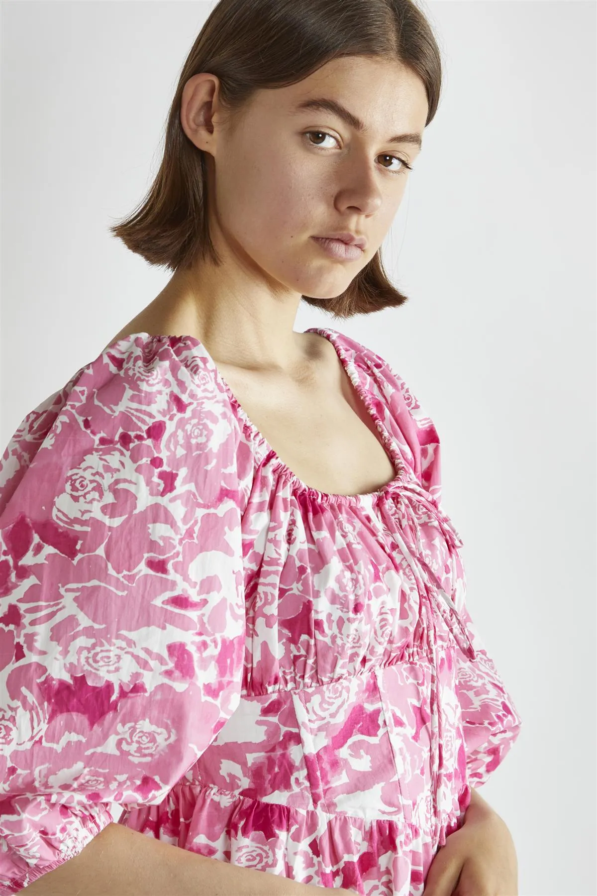 Pink Roses Skater Mini-Dress