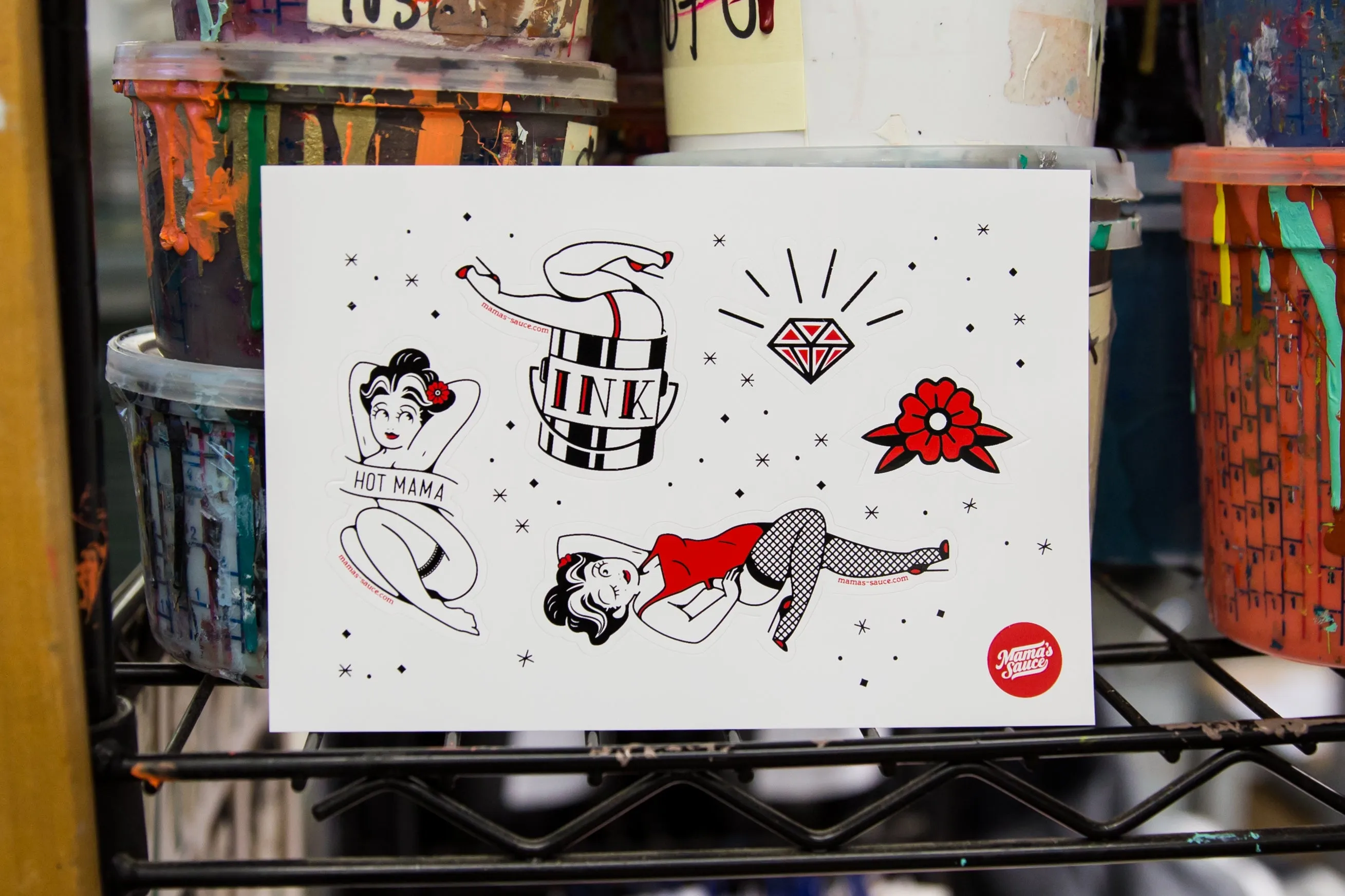 Pinup Mama Sticker Sheet