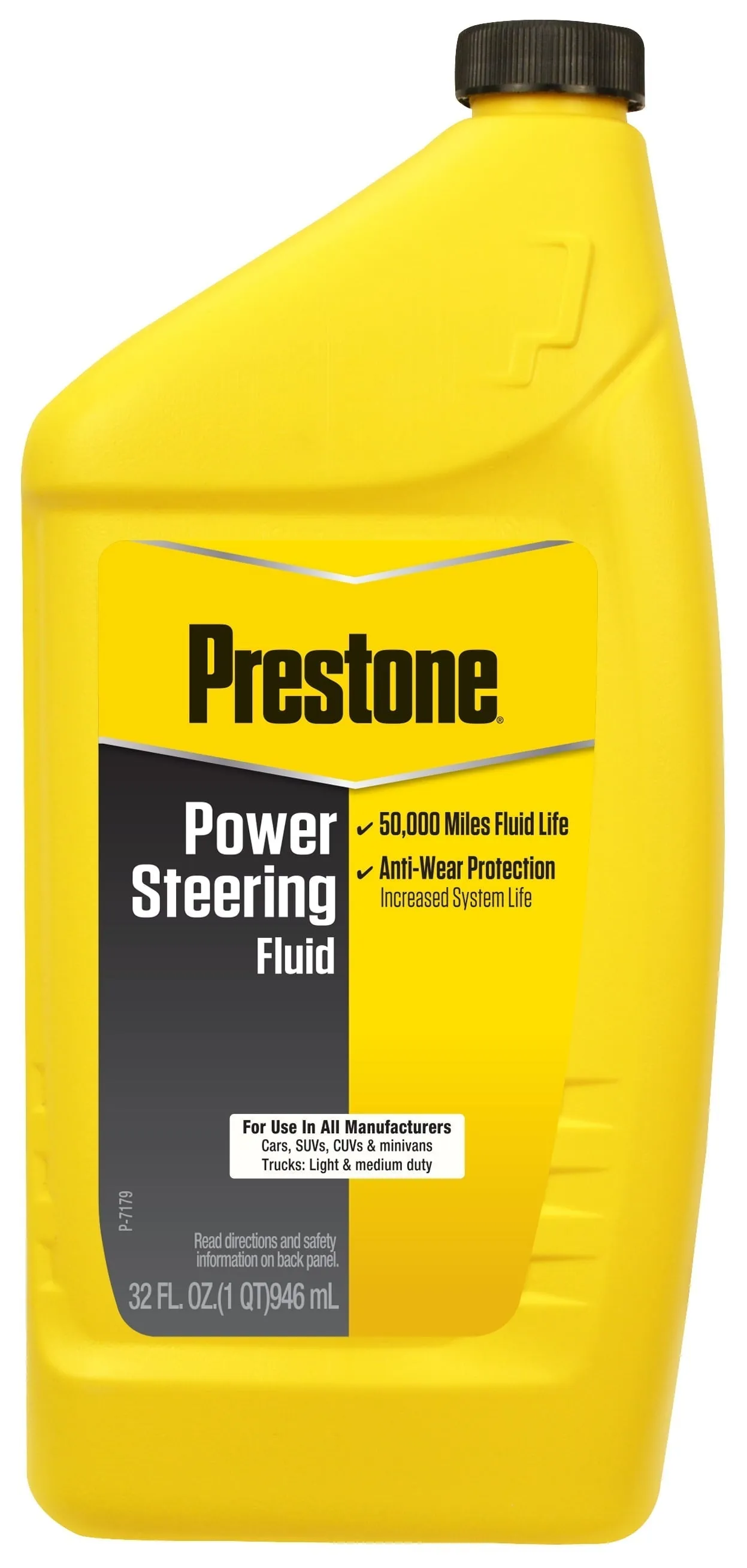 Prestone Universal Power Steering Fluid - 32 fl oz - Anti-Wear, 50,000 mile