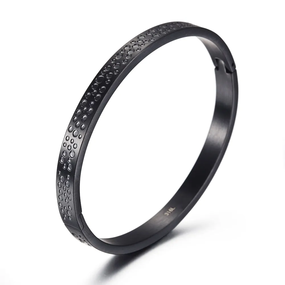 Punched smooth surface bracelet-NSB1663ST