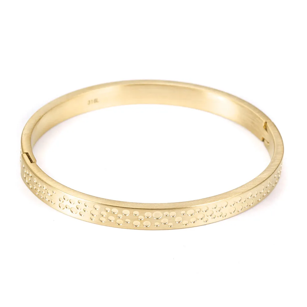 Punched smooth surface bracelet-NSB1663ST