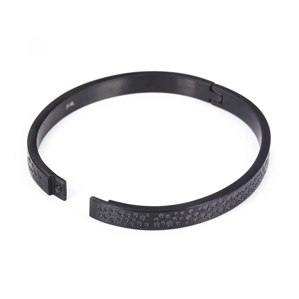 Punched smooth surface bracelet-NSB1663ST