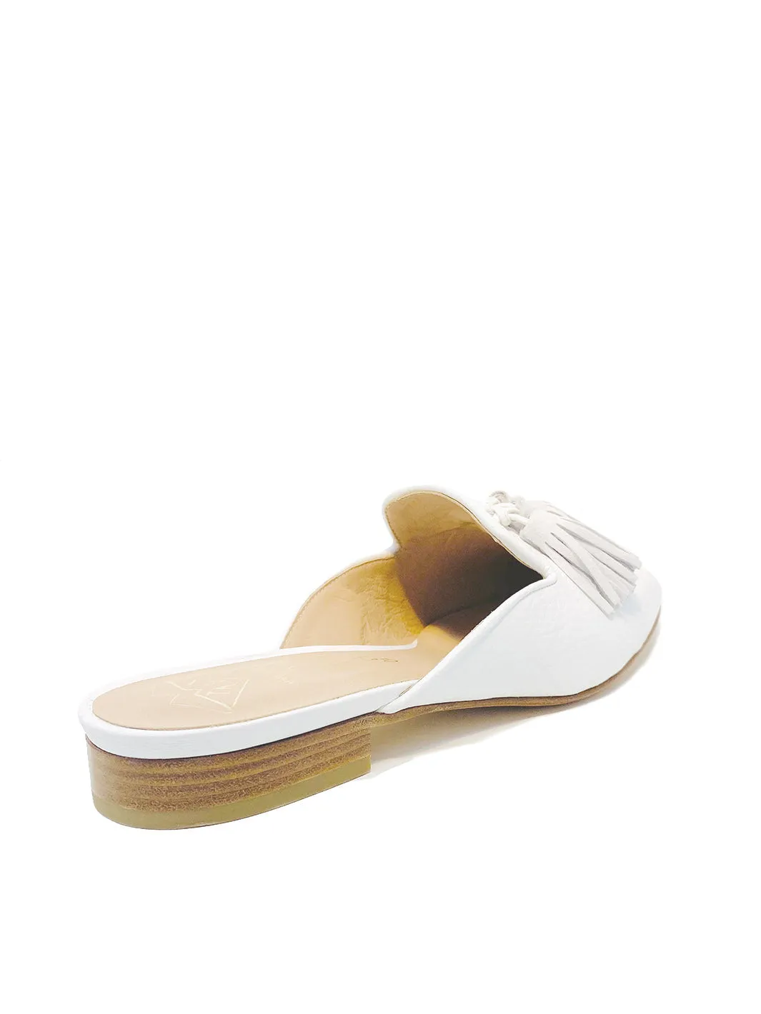 "Biba" Grained leather Tassel Mules