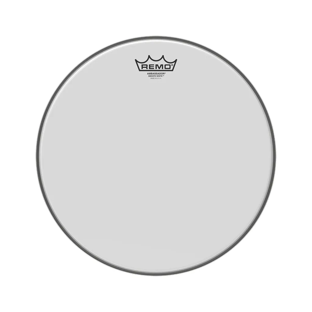 Remo 12" Ambassador Smooth White