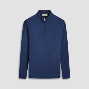 Reversible Pique/Fishermen Knit Quarter-Zip Pullover