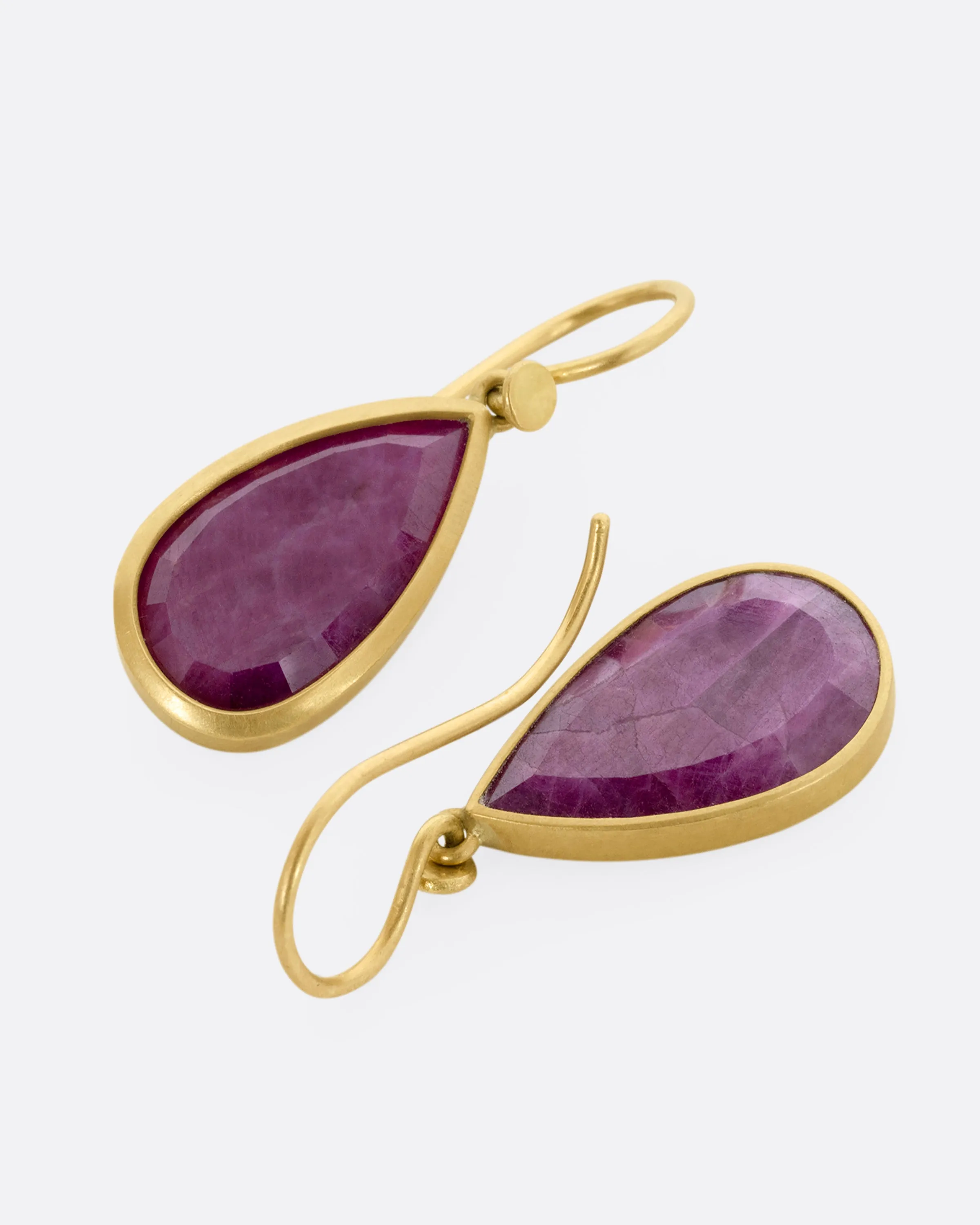 Ruby Crystal Drop Earrings