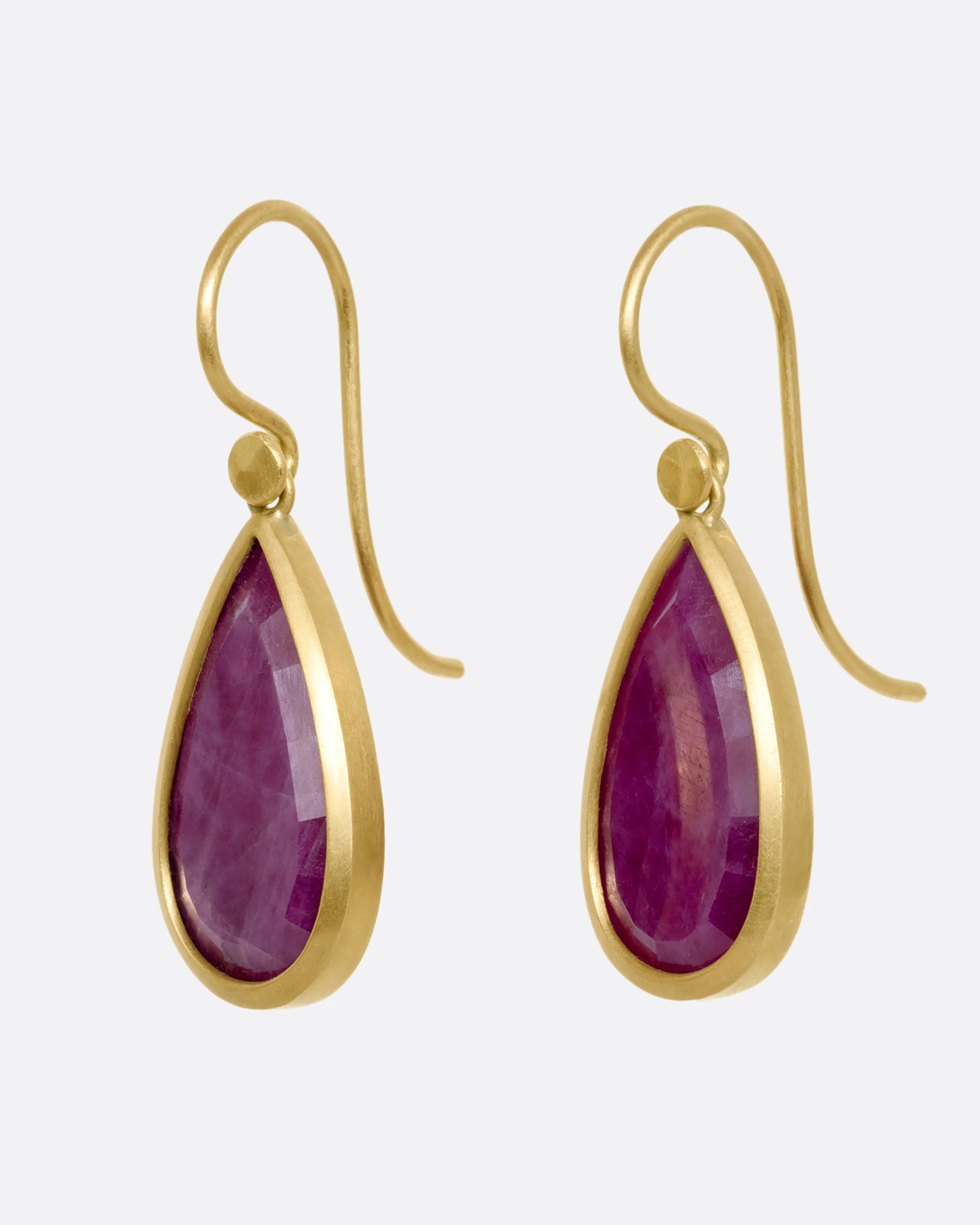 Ruby Crystal Drop Earrings