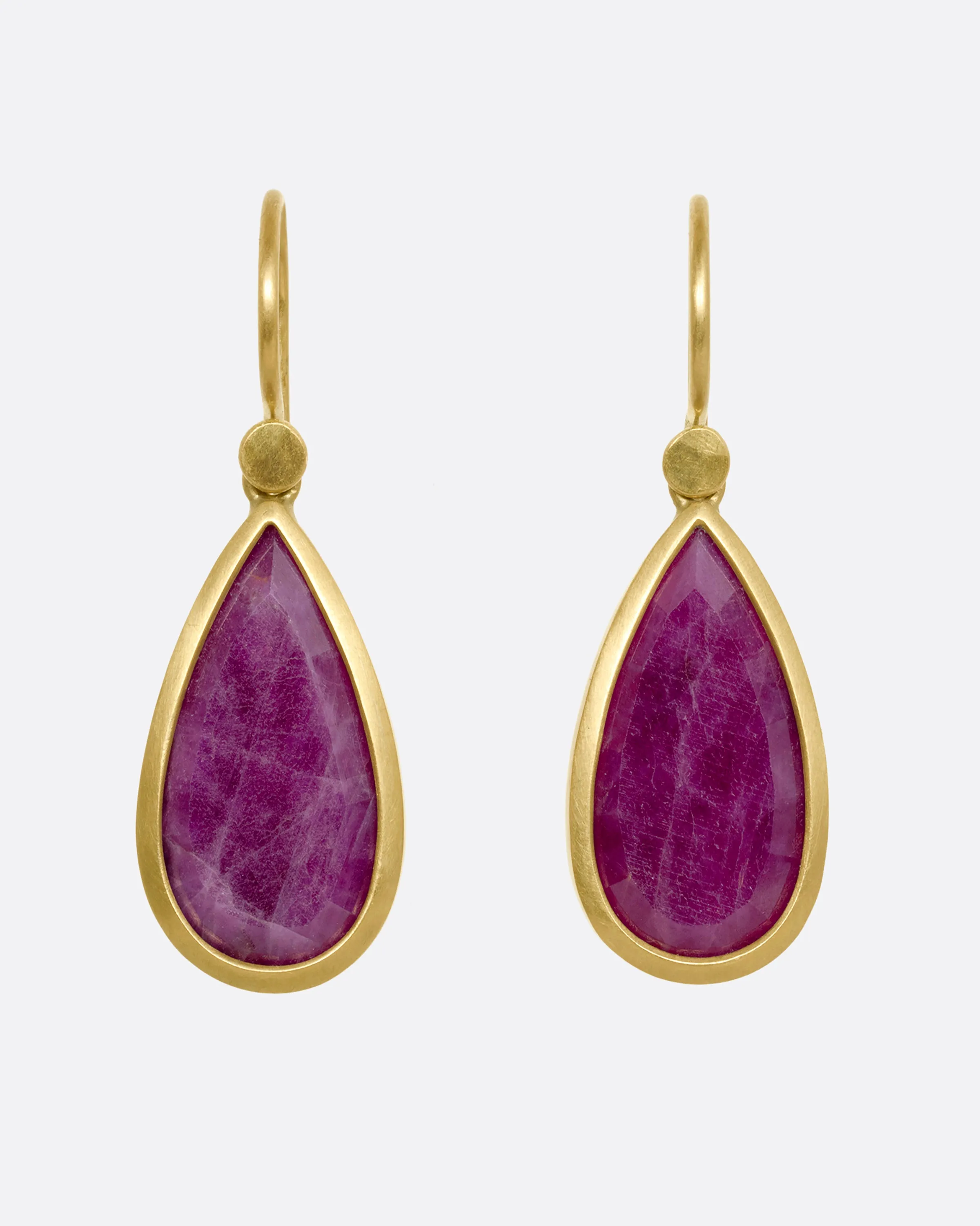 Ruby Crystal Drop Earrings