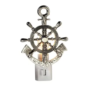 Ship Wheel & Anchor Night Light