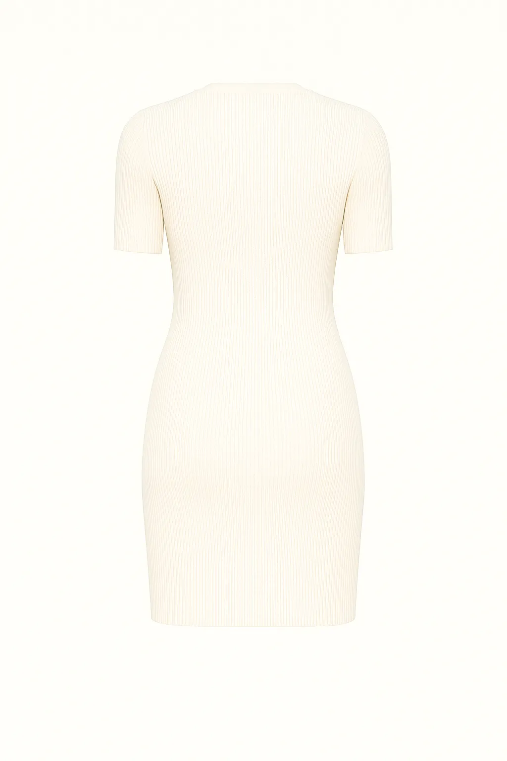 SHORT SLEEVE RIBBED MINI DRESS