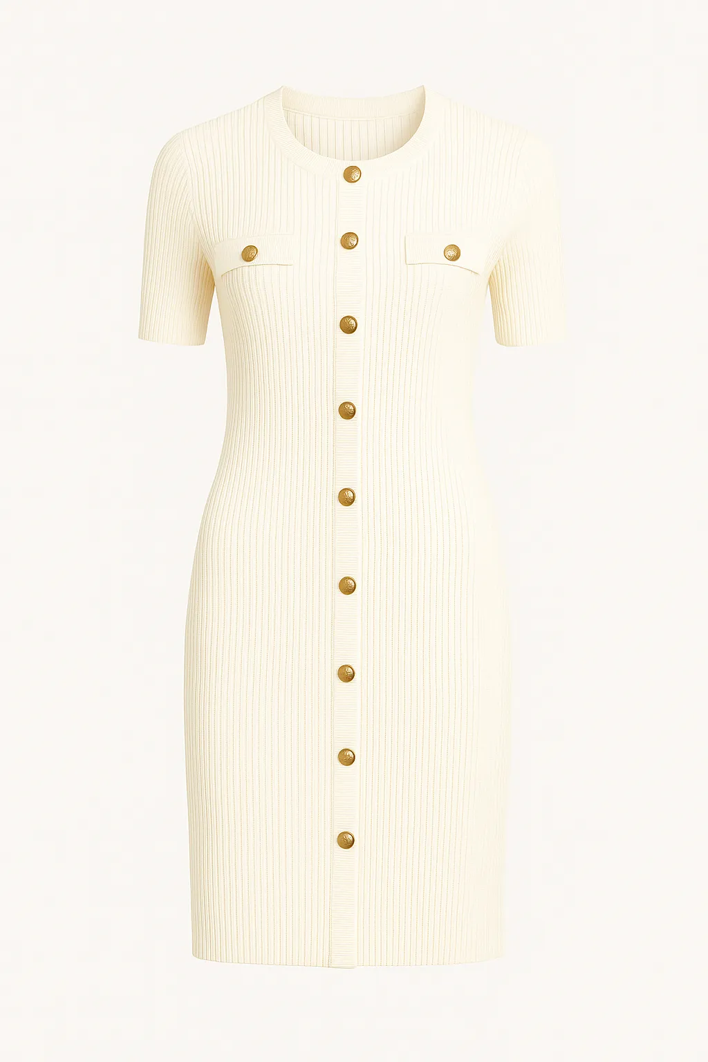 SHORT SLEEVE RIBBED MINI DRESS