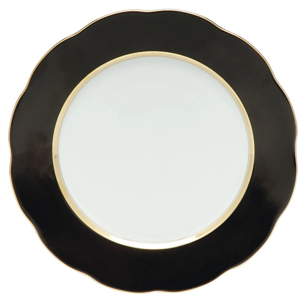 Silk Ribbon Dessert Plate - Black