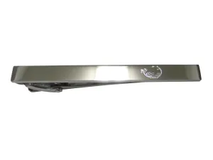 Silver Toned Etched Sleek Blowfish Fugu Puffer Fish Tie Clip