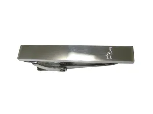 Silver Toned Etched Sleek Goose Bird Skinny Tie Clip
