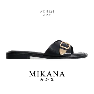 Sleek Slides Akemi Buckle Flats Sandals