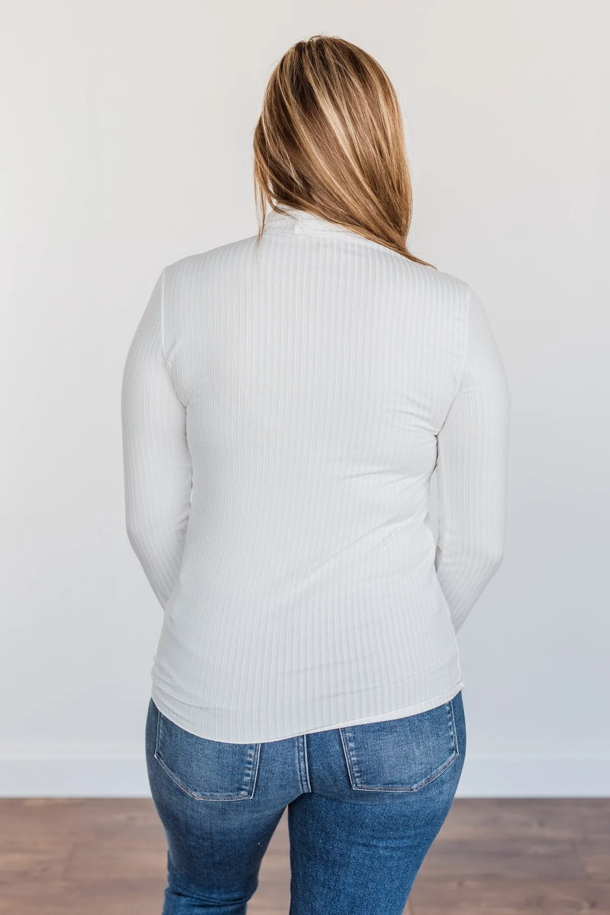 Smooth Sailing Turtle Neck Top- Ivory