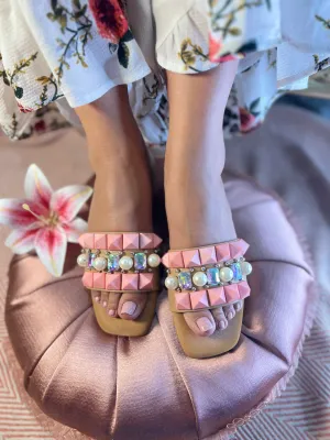 Studded Luxe Slider – Pink Edition