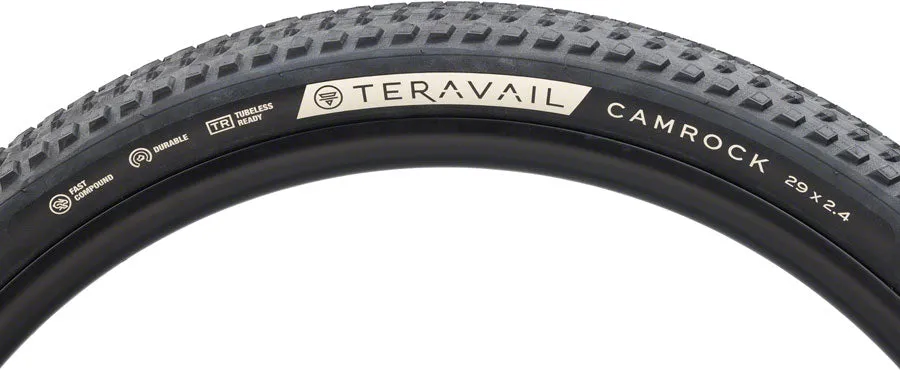 Teravail Camrock Tire - 29 x 2.4 Tubeless Folding BLK Durable Fast Compound