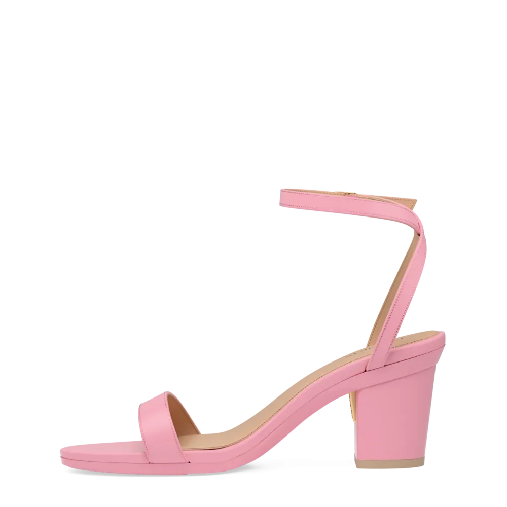 The Brenna - Pink Leather 3 Block