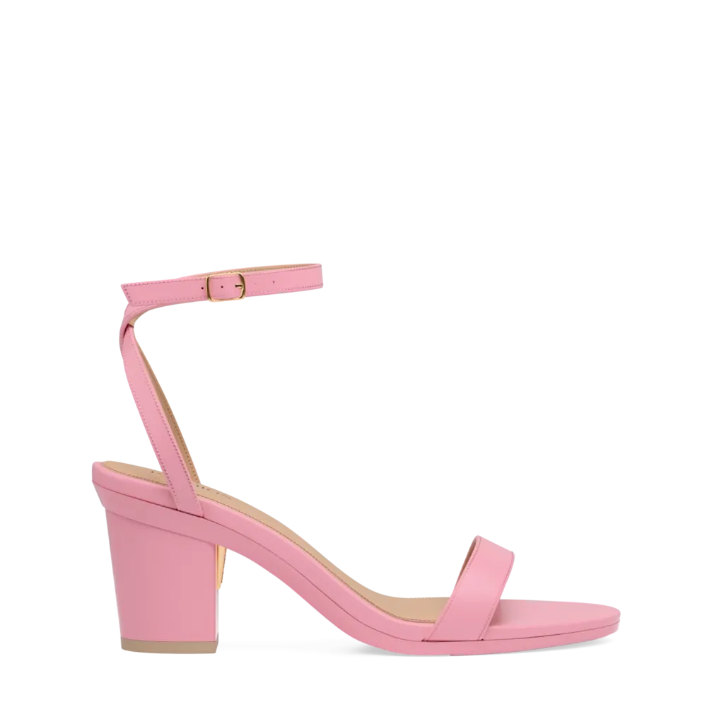 The Brenna - Pink Leather 3 Block