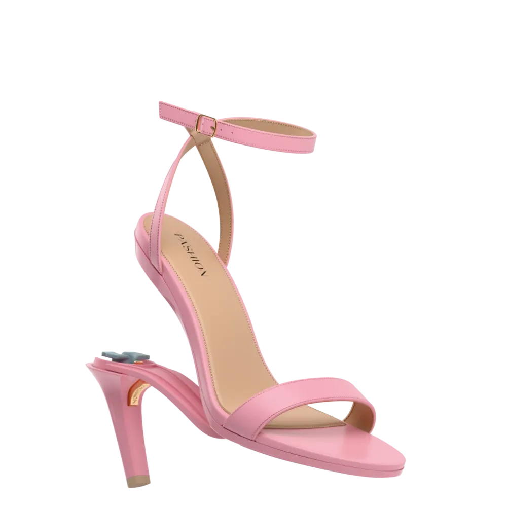 The Brenna - Pink Leather 4 Stiletto