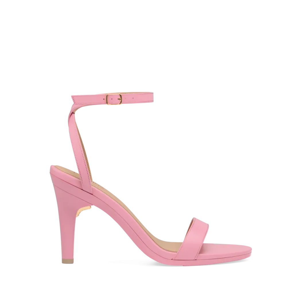 The Brenna - Pink Leather 4 Stiletto