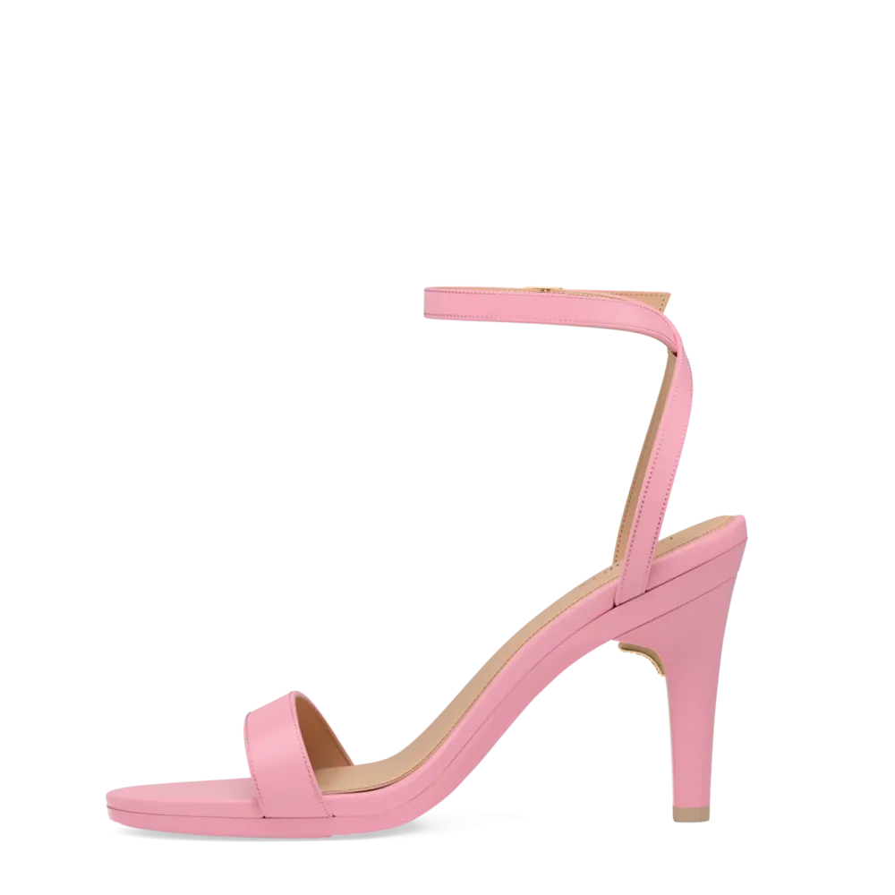 The Brenna - Pink Leather 4 Stiletto