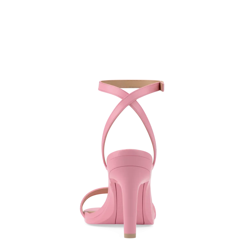 The Brenna - Pink Leather 4 Stiletto