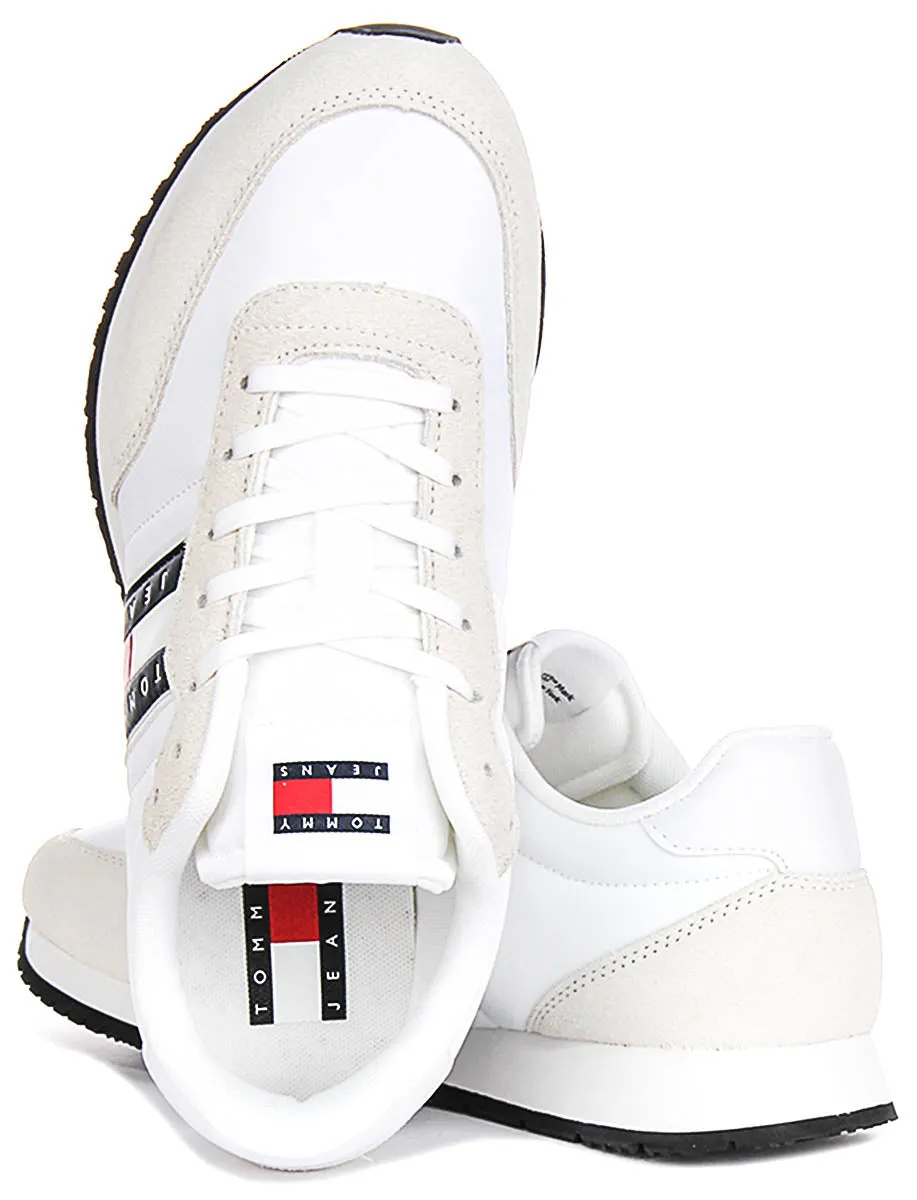 Tommy Hilfinger Runner In White Navy For Men