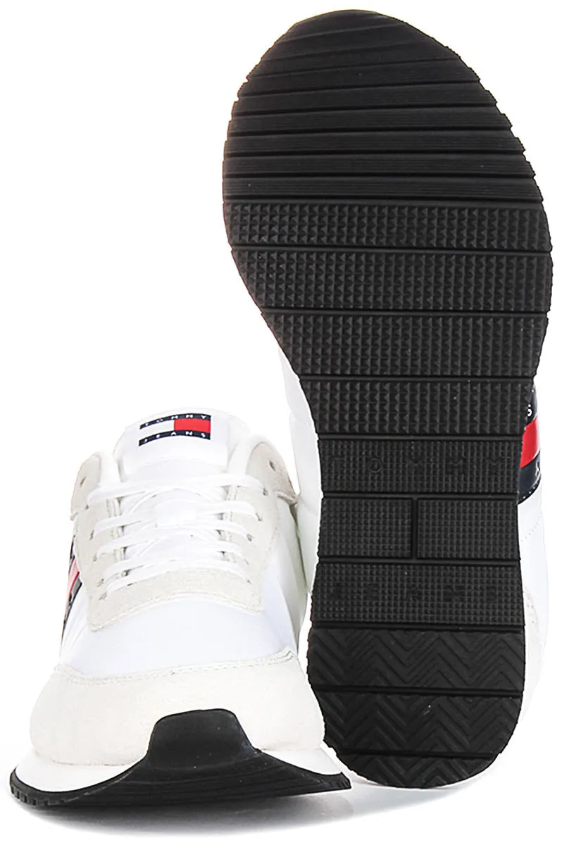 Tommy Hilfinger Runner In White Navy For Men