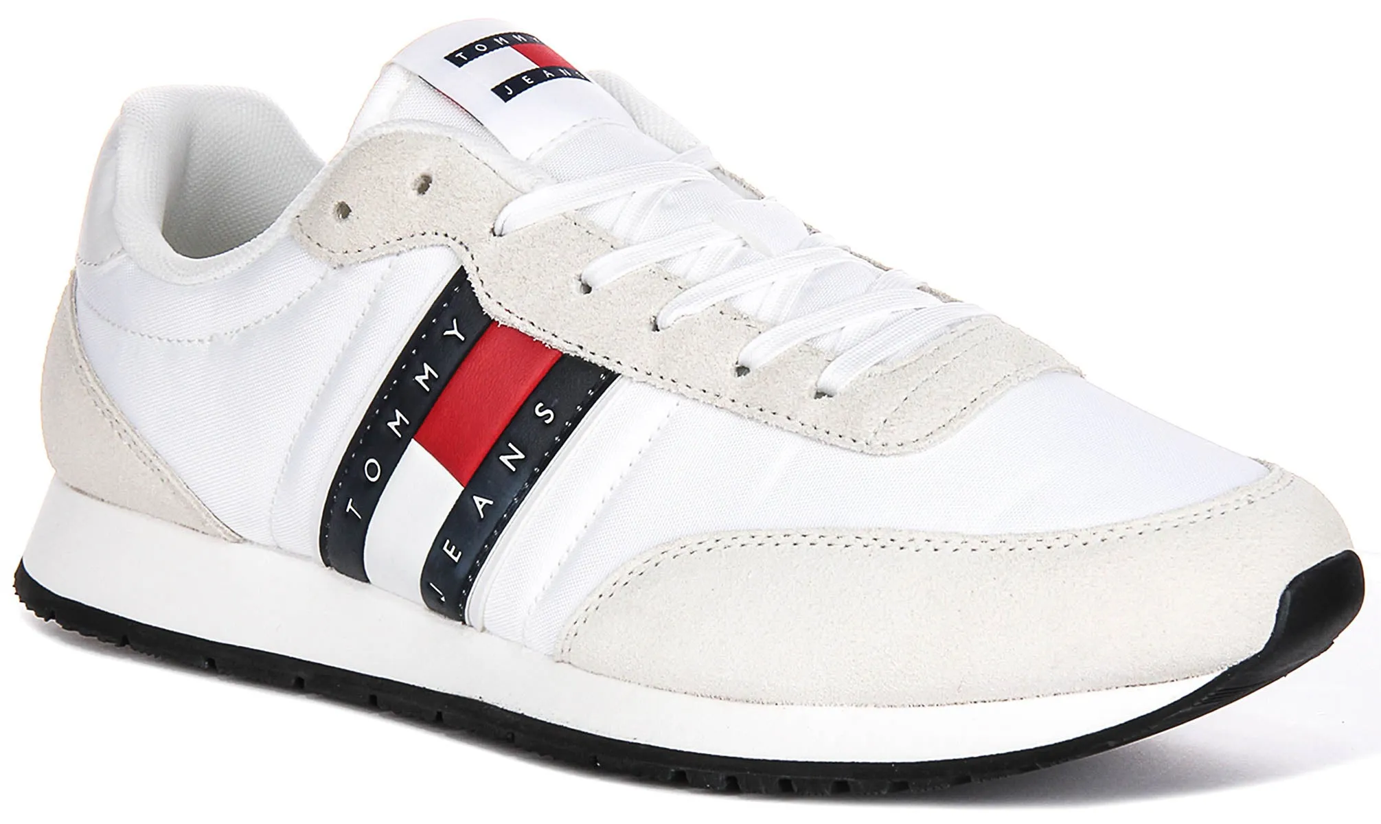 Tommy Hilfinger Runner In White Navy For Men