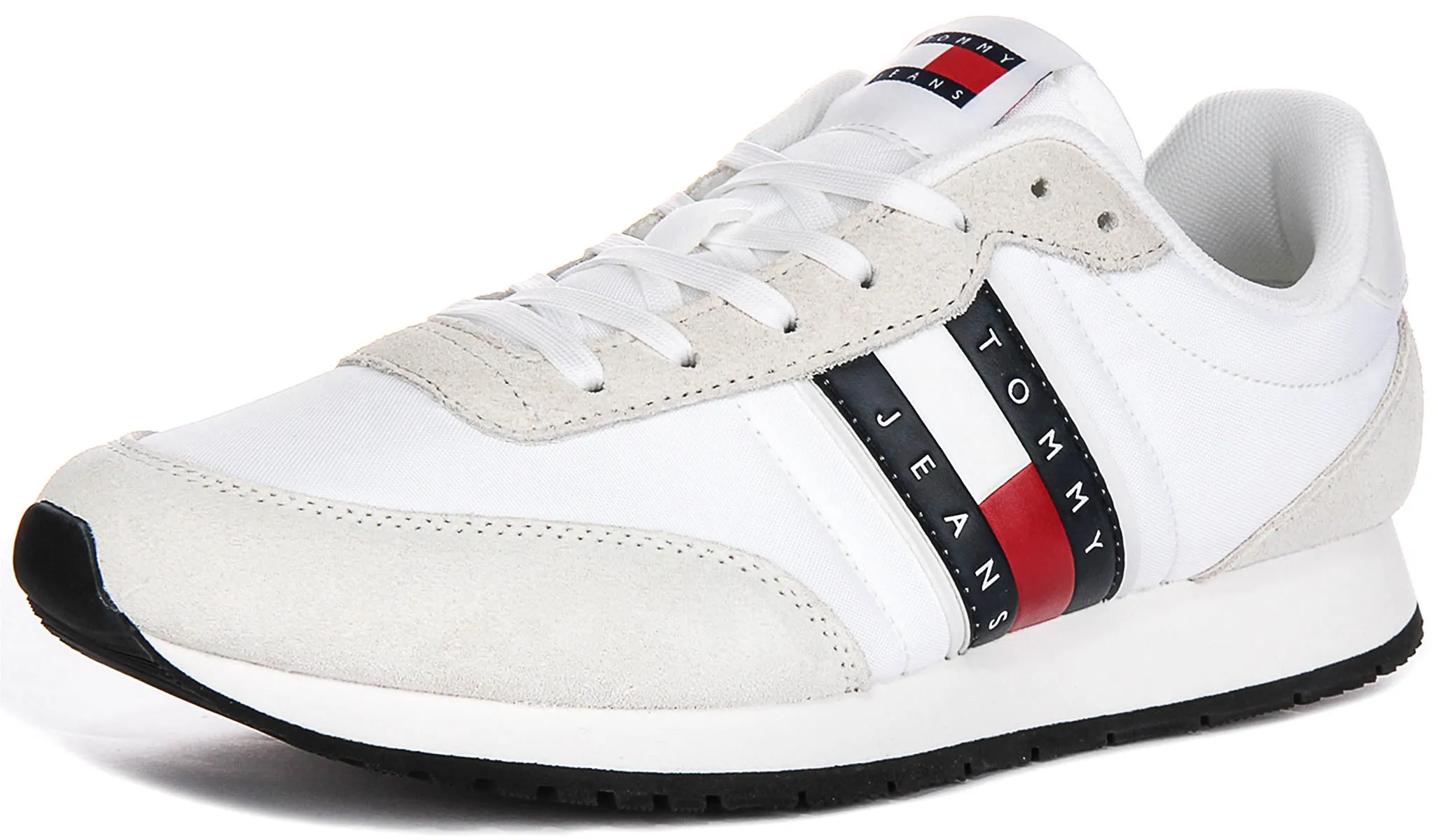 Tommy Hilfinger Runner In White Navy For Men