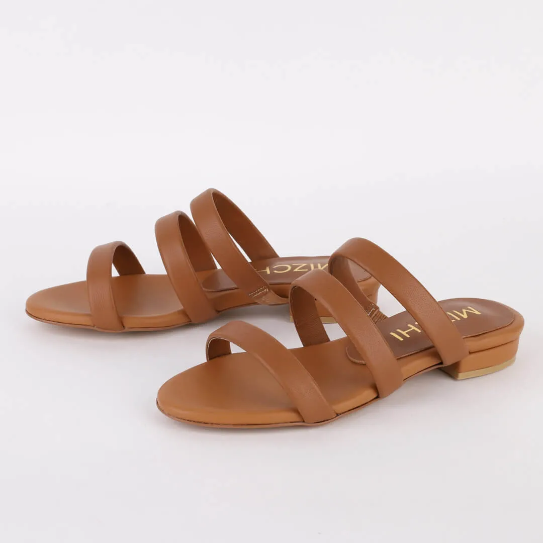 *UK size 2 - PLANO - brown leather, 2cm heels