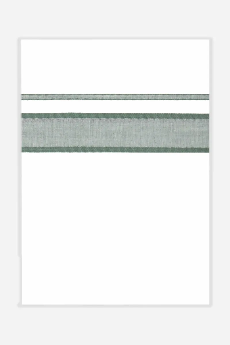 Unique Navya - Dark Green Smooth Cotton Double Layered Dhoti With Fancy Borders | Uathayam