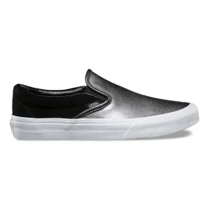Vans Classic Slip on (2-Tone Metallic) Black True White Trainers (UK 4 EUR 36.5)