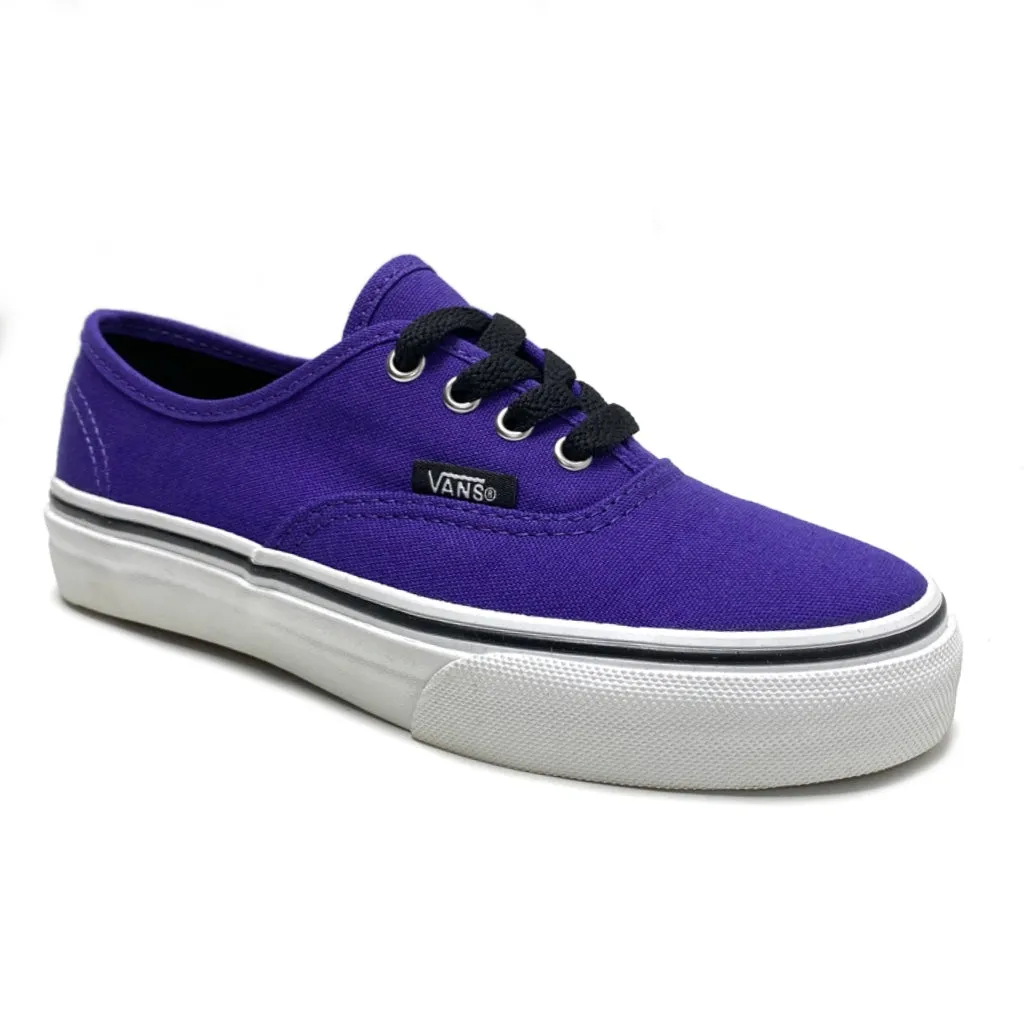 VANS KIDS AUTHENTIC DARK PURPLE TRUE WHITE UNISEX TRAINERS
