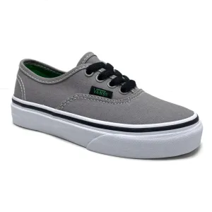 VANS KIDS AUTHENTIC  (POP) GREY GREEN UNISEX TRAINERS