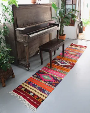 Vintage Anatolian kilim runner