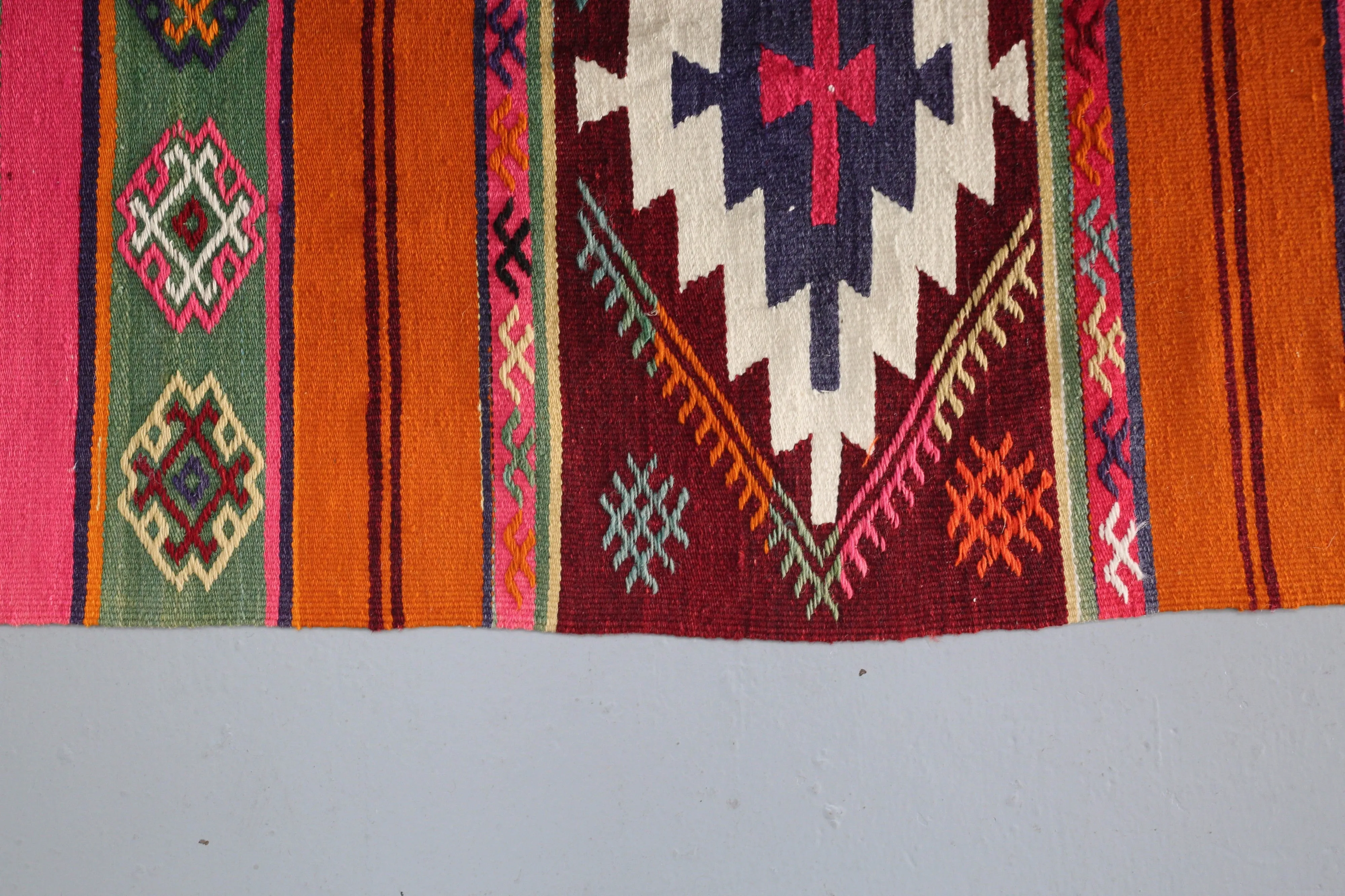 Vintage Anatolian kilim runner