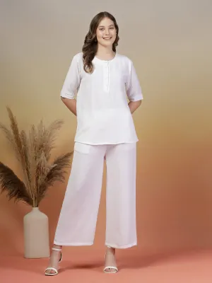 Vintage Pearl White Co-ord Set by Italian Vega