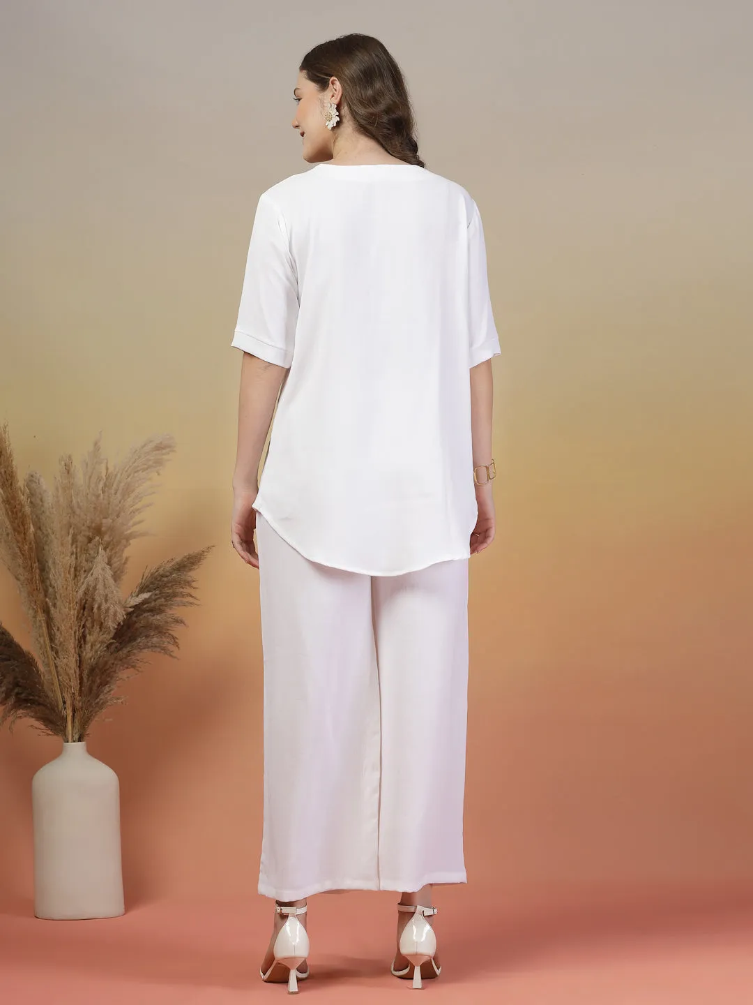 Vintage Pearl White Co-ord Set by Italian Vega