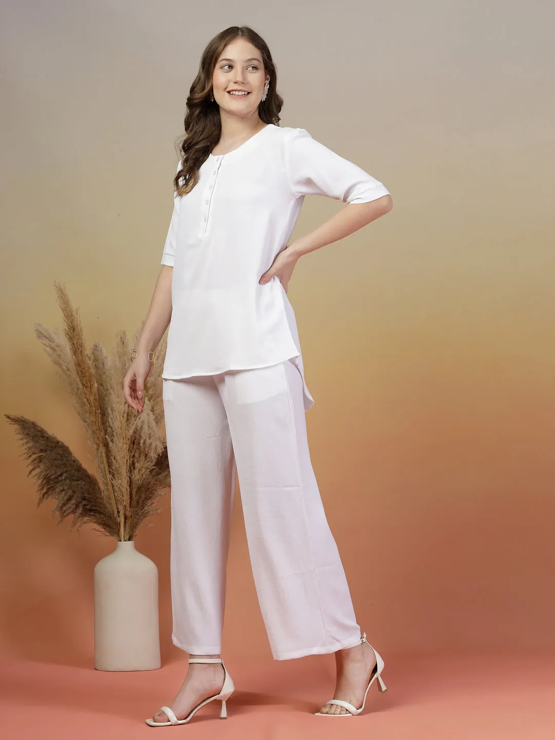 Vintage Pearl White Co-ord Set by Italian Vega