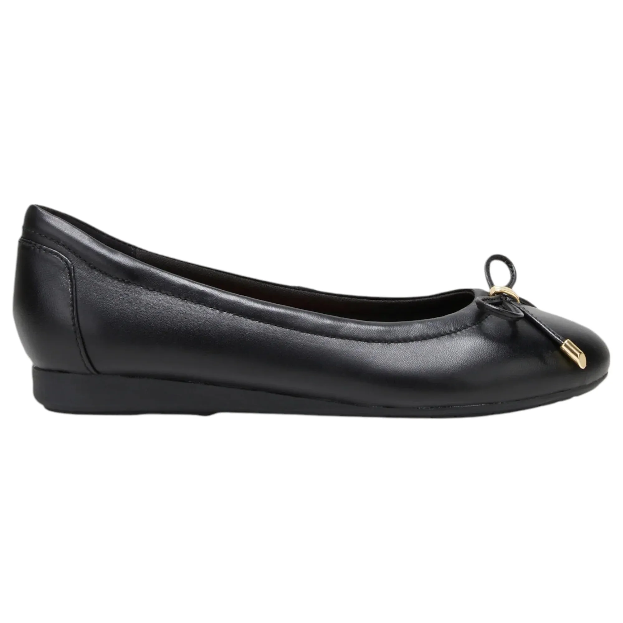 Womens Hush Puppies The Ballet Slipper Black Comfy Shoe