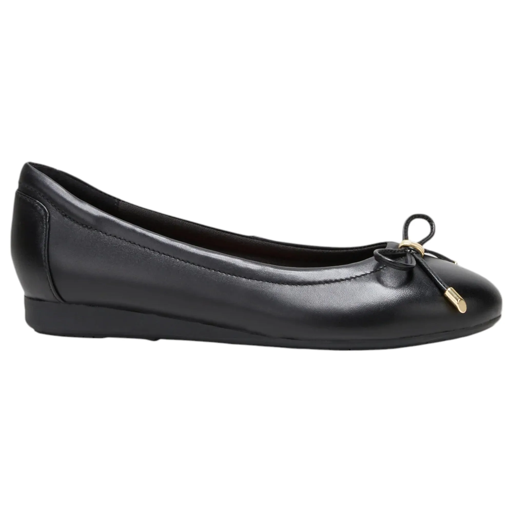Womens Hush Puppies The Ballet Slipper Black Comfy Shoe