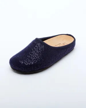 Women's Nebraska Shine Clogs Navy